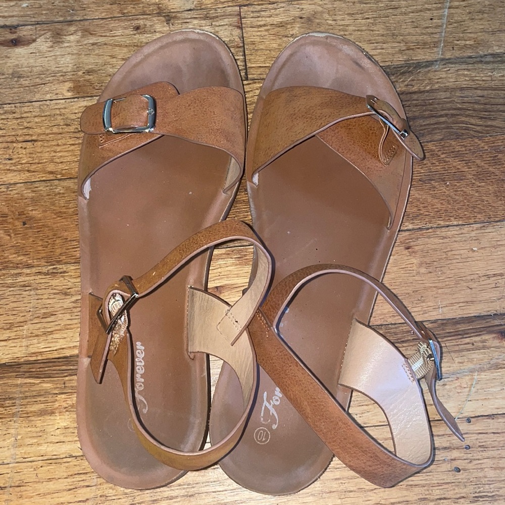 Brown sandals. Size 10. Worn a couple times
